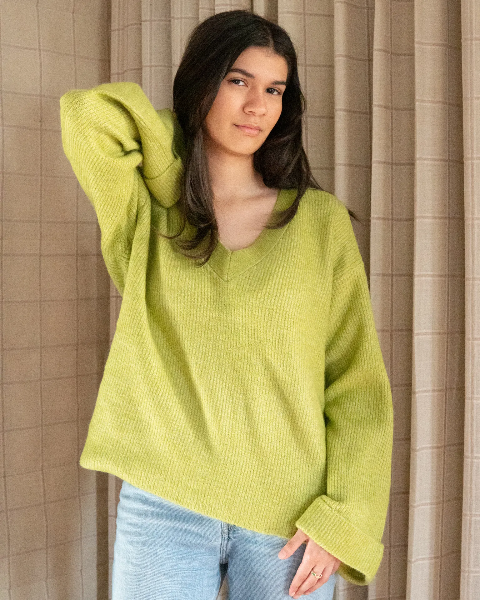 Relaxed V Sweater