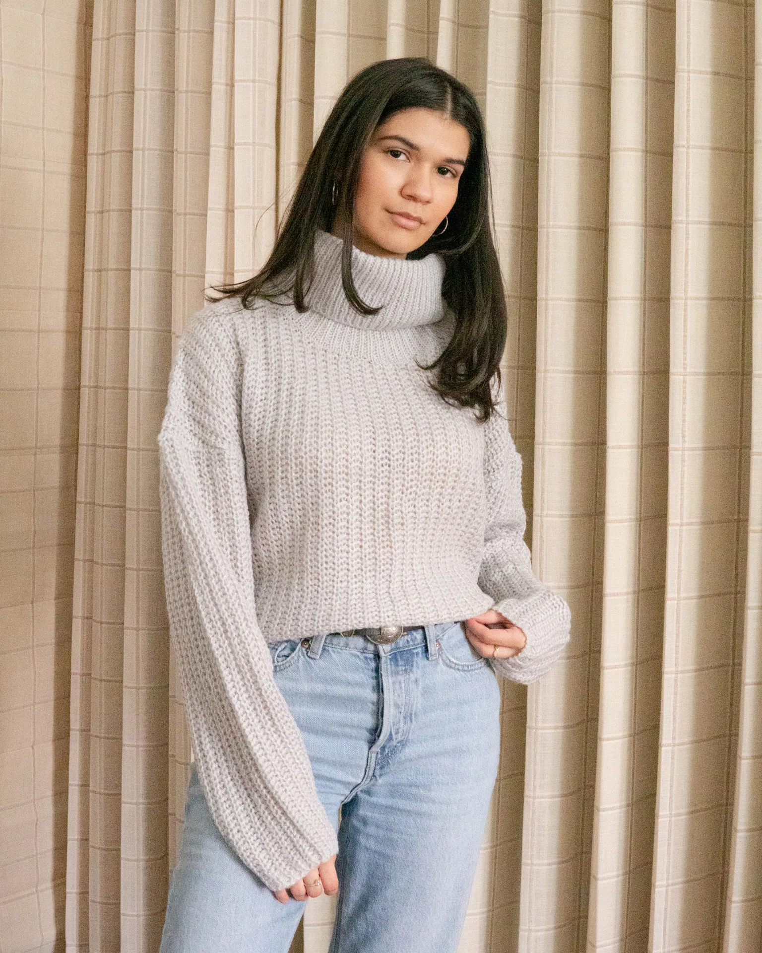 Chunky Turtleneck in Gray