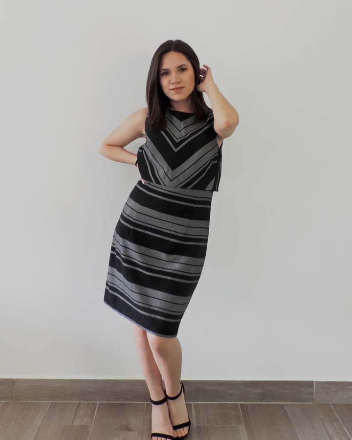 Formal striped dress