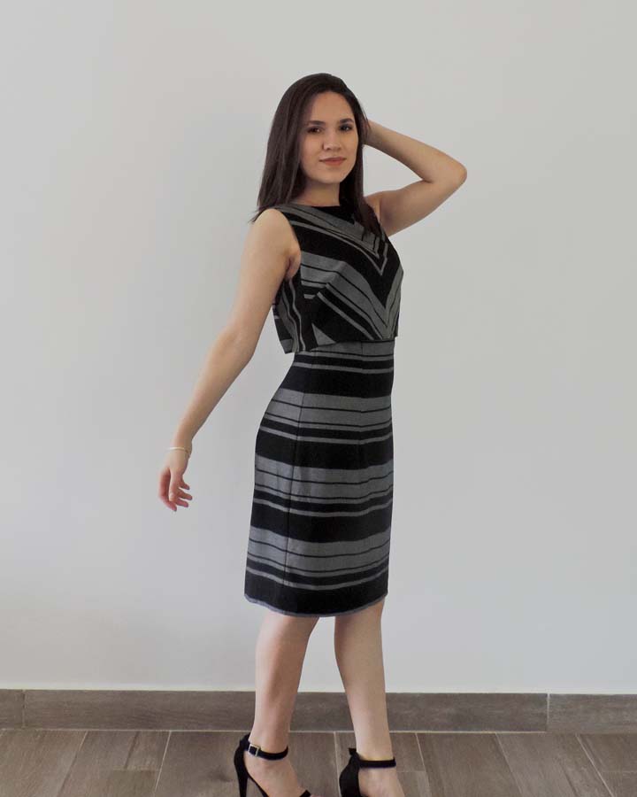 Formal striped dress