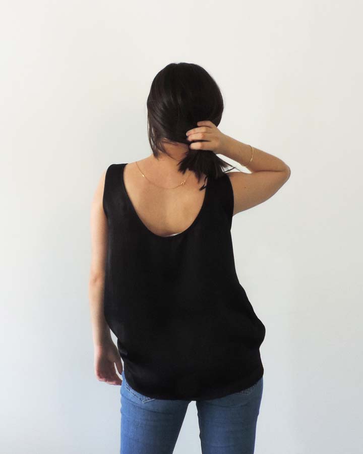 Sleeveless Black Top