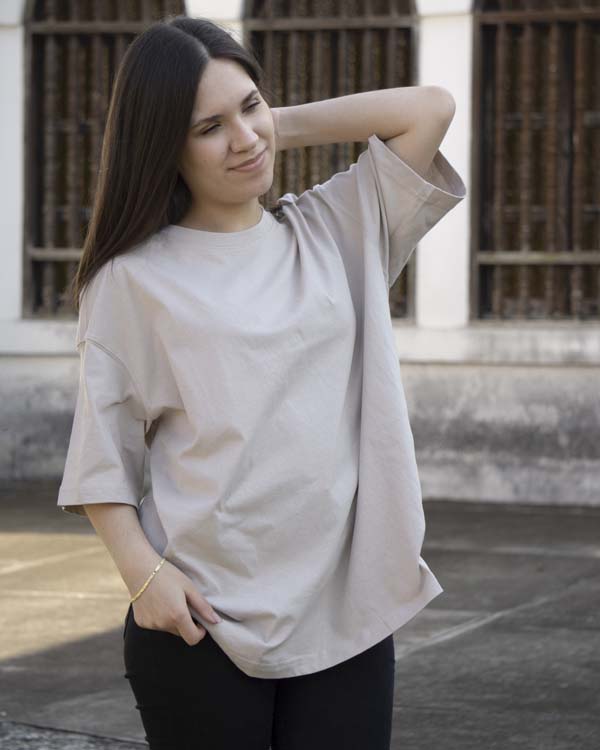 Wide Cut T-shirt Algodón